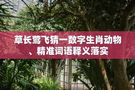 草长莺飞猜一数字生肖动物、精准词语释义落实