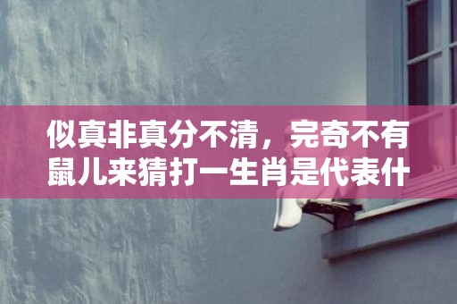 似真非真分不清，完奇不有鼠儿来猜打一生肖是代表什么生肖、精准词语释义落实
