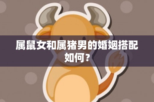 属鼠女和属猪男的婚姻搭配如何？