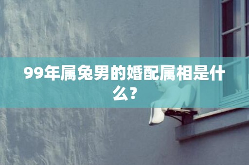 99年属兔男的婚配属相是什么？