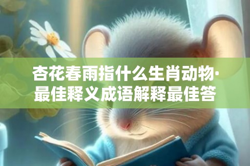 杏花春雨指什么生肖动物·最佳释义成语解释最佳答