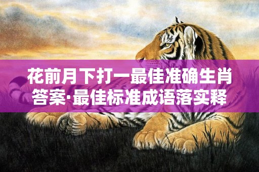 花前月下打一最佳准确生肖答案·最佳标准成语落实释义