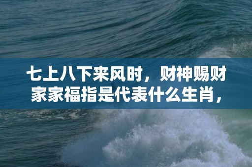 七上八下来风时，财神赐财家家福指是代表什么生肖，精准词语释义落实