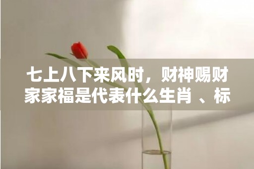 七上八下来风时，财神赐财家家福是代表什么生肖 、标准成语落实释义