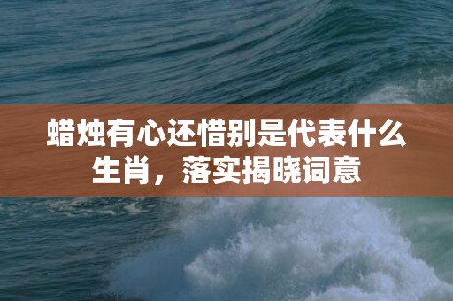 蜡烛有心还惜别是代表什么生肖，落实揭晓词意