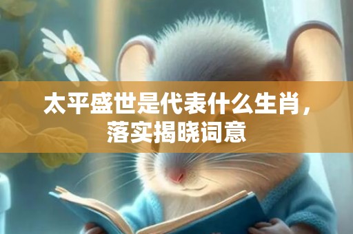 太平盛世是代表什么生肖，落实揭晓词意