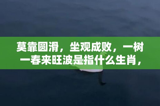 莫靠圆滑，坐观成败，一树一春来旺波是指什么生肖，最佳释义成语解释最佳答