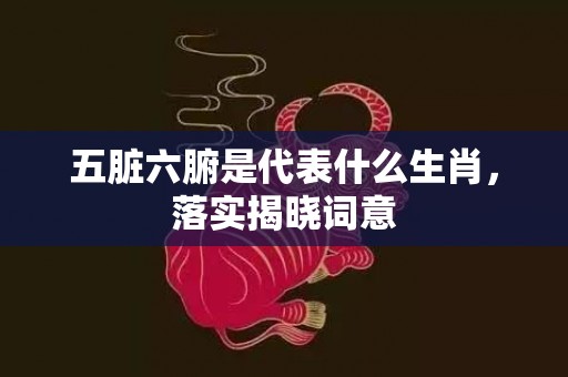 五脏六腑是代表什么生肖，落实揭晓词意