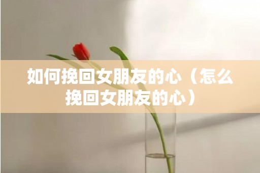 如何挽回女朋友的心（怎么挽回女朋友的心）