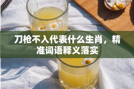 刀枪不入代表什么生肖，精准词语释义落实
