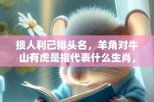 损人利己排头名，羊角对牛山有虎是指代表什么生肖，精准词语释义落实