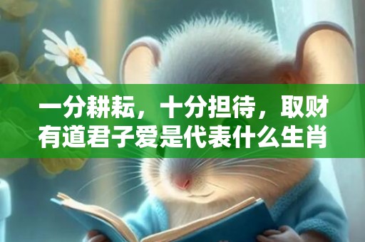 一分耕耘，十分担待，取财有道君子爱是代表什么生肖 ·最佳释义成语解释最佳答