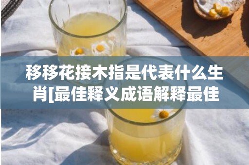 移移花接木指是代表什么生肖[最佳释义成语解释最佳答]