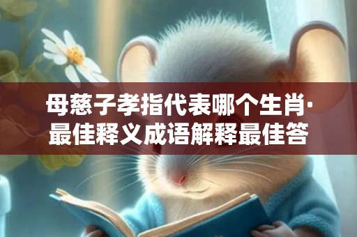 母慈子孝指代表哪个生肖·最佳释义成语解释最佳答