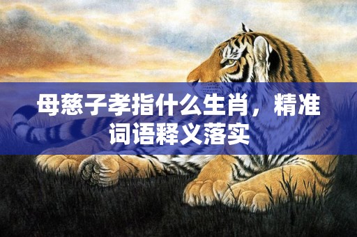 母慈子孝指什么生肖，精准词语释义落实