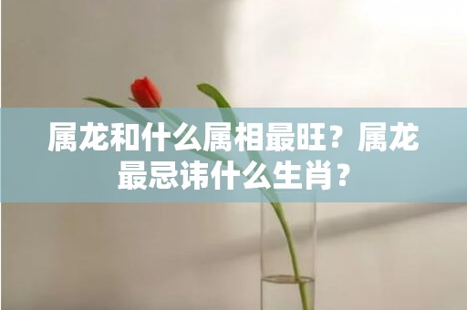 属龙和什么属相最旺？属龙最忌讳什么生肖？