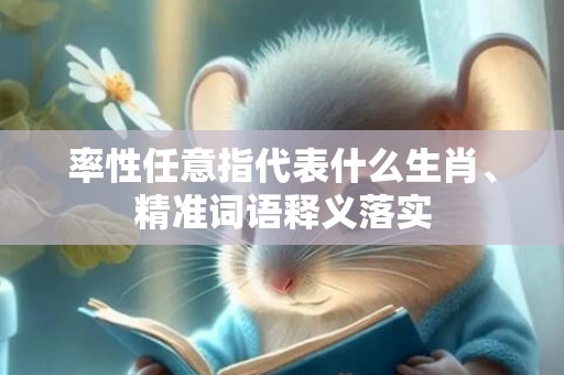 率性任意指代表什么生肖、精准词语释义落实