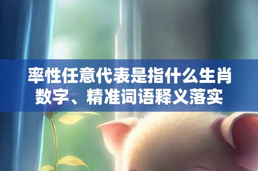 率性任意代表是指什么生肖数字、精准词语释义落实