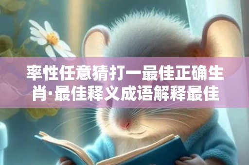 率性任意猜打一最佳正确生肖·最佳释义成语解释最佳答