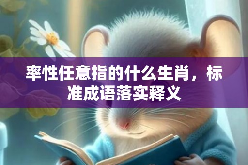 率性任意指的什么生肖，标准成语落实释义