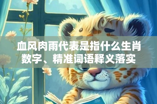 血风肉雨代表是指什么生肖数字、精准词语释义落实
