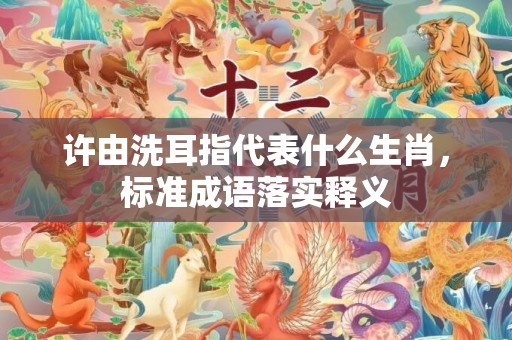许由洗耳指代表什么生肖，标准成语落实释义