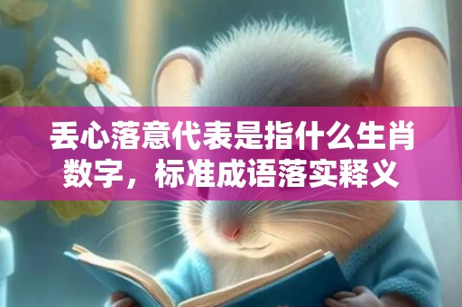 丢心落意代表是指什么生肖数字，标准成语落实释义