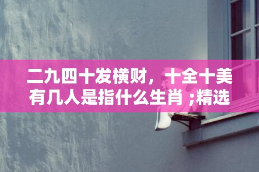 二九四十发横财，十全十美有几人是指什么生肖 ;精选成语释义解释