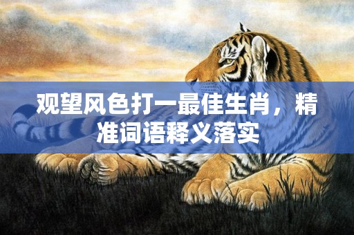 观望风色打一最佳生肖，精准词语释义落实