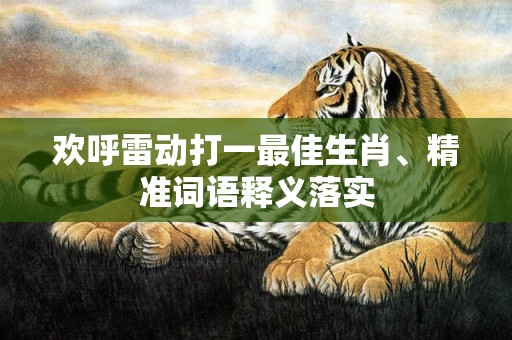 欢呼雷动打一最佳生肖、精准词语释义落实