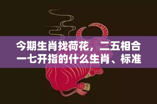 今期生肖找荷花，二五相合一七开指的什么生肖、标准成语落实释义