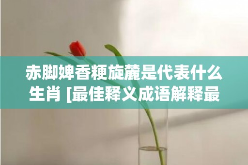 赤脚婢香粳旋麓是代表什么生肖 [最佳释义成语解释最佳答]