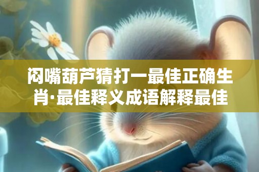 闷嘴葫芦猜打一最佳正确生肖·最佳释义成语解释最佳答