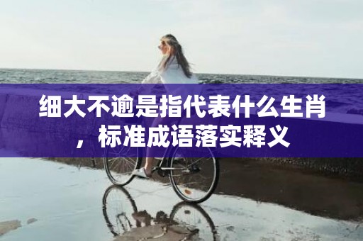 细大不逾是指代表什么生肖，标准成语落实释义