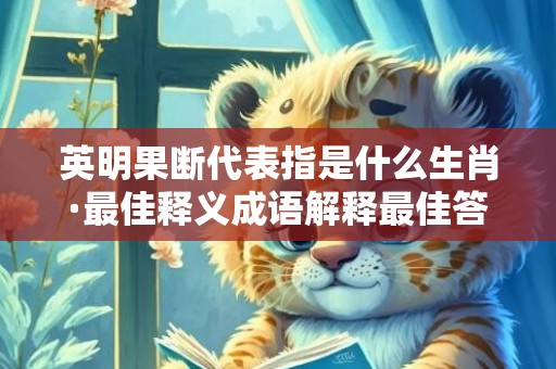 英明果断代表指是什么生肖·最佳释义成语解释最佳答