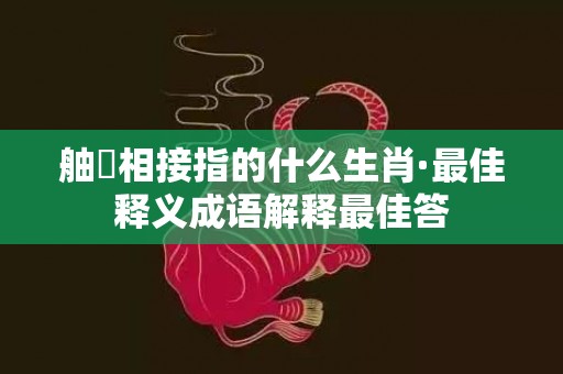 舳舮相接指的什么生肖·最佳释义成语解释最佳答