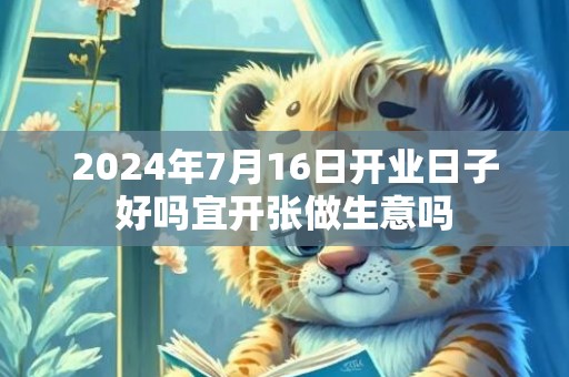 2024年7月16日开业日子好吗宜开张做生意吗