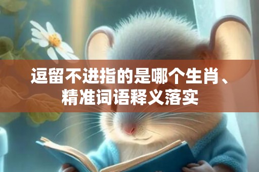 逗留不进指的是哪个生肖、精准词语释义落实