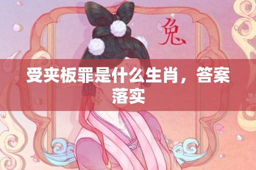 受夹板罪是什么生肖，答案落实