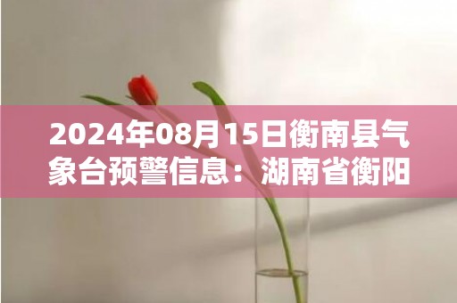 2024年08月15日衡南县气象台预警信息：湖南省衡阳市衡南县发布暴雨橙色预警