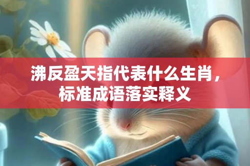 沸反盈天指代表什么生肖，标准成语落实释义