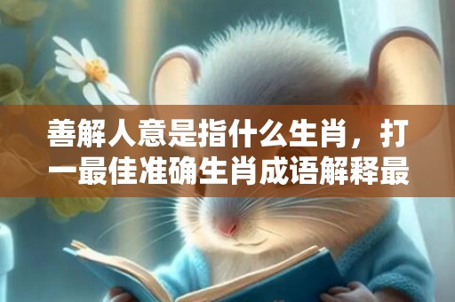 善解人意是指什么生肖，打一最佳准确生肖成语解释最佳