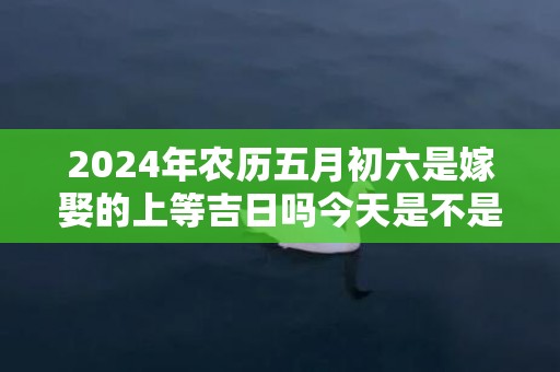 2024年农历五月初六是嫁娶的上等吉日吗今天是不是好日子