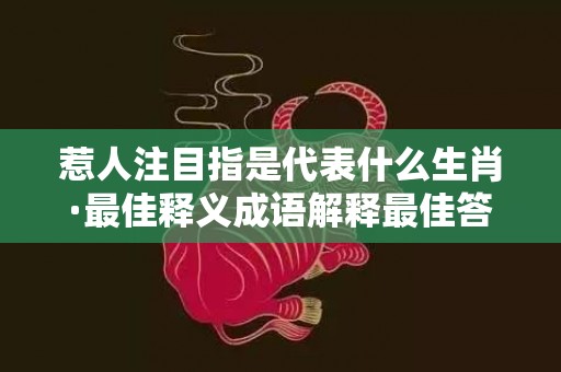 惹人注目指是代表什么生肖·最佳释义成语解释最佳答