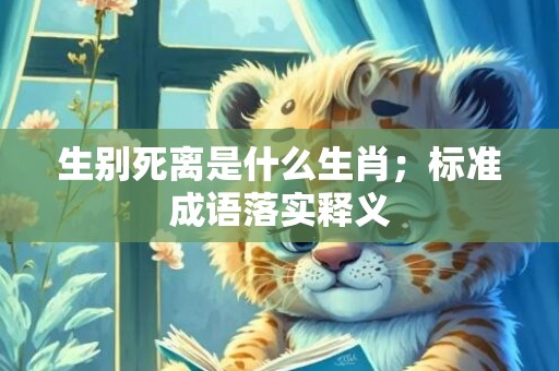 生别死离是什么生肖；标准成语落实释义