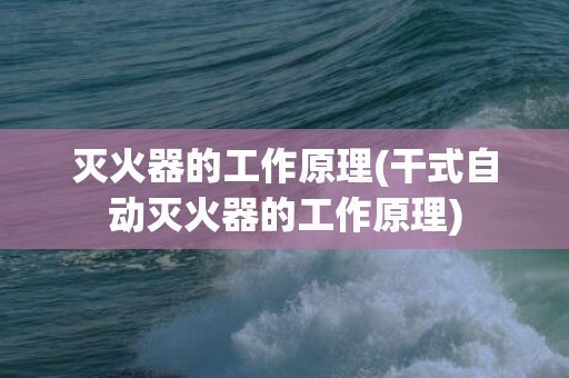 灭火器的工作原理(干式自动灭火器的工作原理)