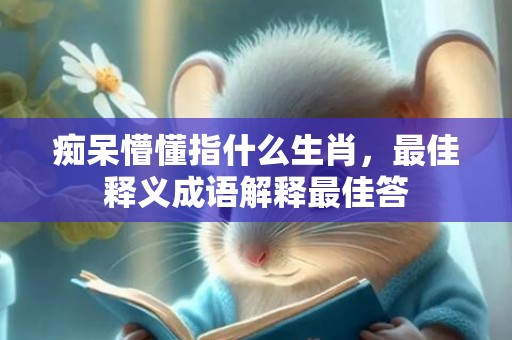 痴呆懵懂指什么生肖，最佳释义成语解释最佳答