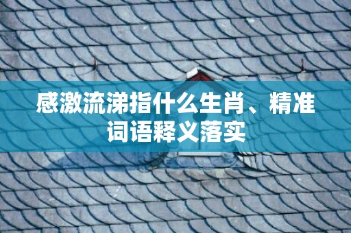 感激流涕指什么生肖、精准词语释义落实