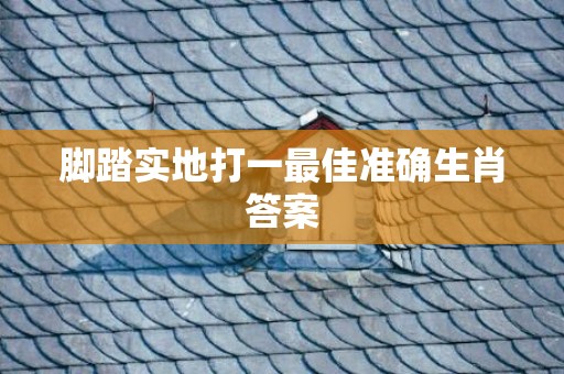 脚踏实地打一最佳准确生肖答案