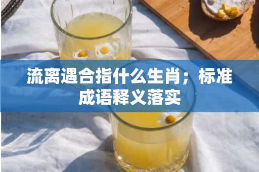 流离遇合指什么生肖；标准成语释义落实